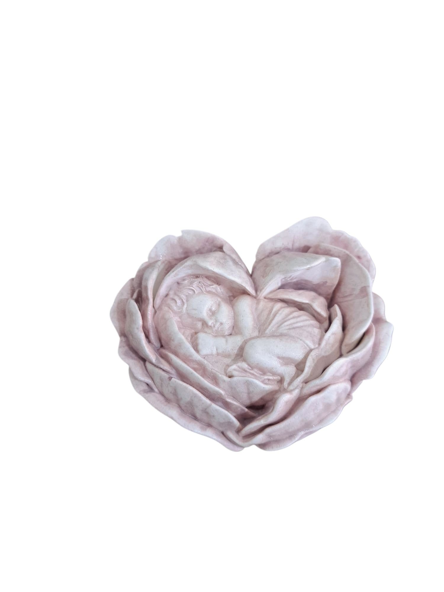 Cuore ceramica con bimbo