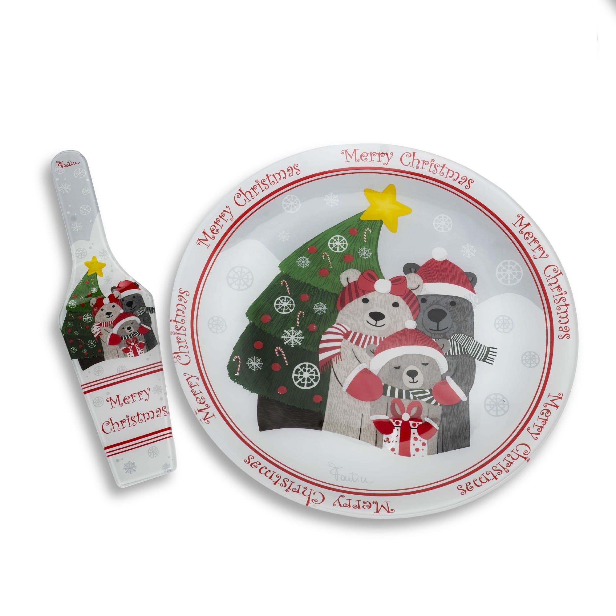 Piatto panettone vetro e paletta - immagine 4